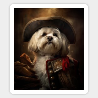 Dashing White Havanese - Medieval Cuban Conquistador Sticker